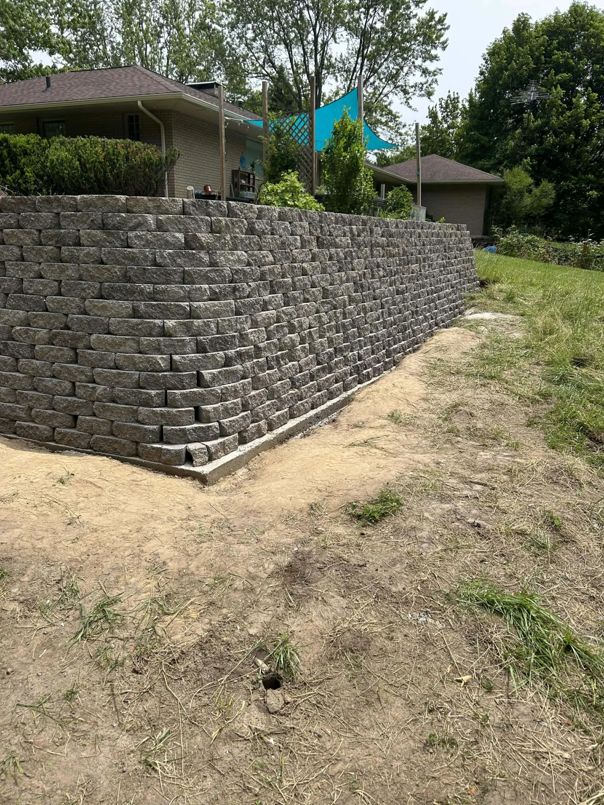 Retaining wall construction in mid-Michigan